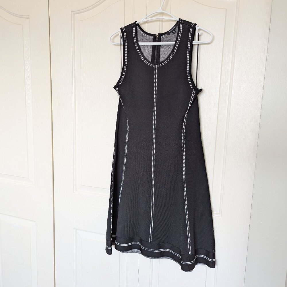 PINK TARTAN Black and white formal summer dress size M